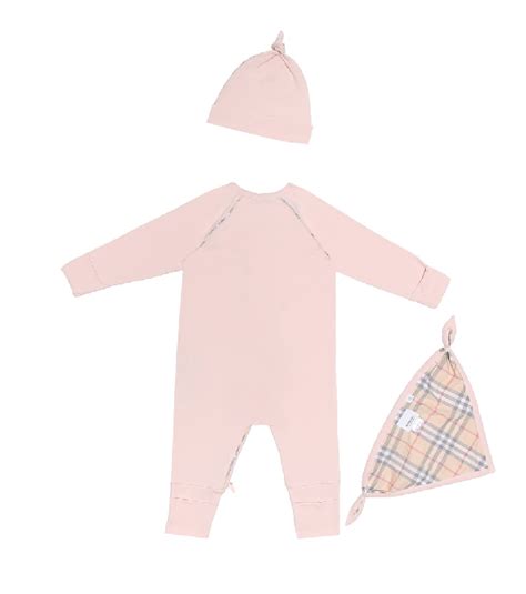 pink polka dot burberry baby onesie with hat|burberry baby clothes devon.